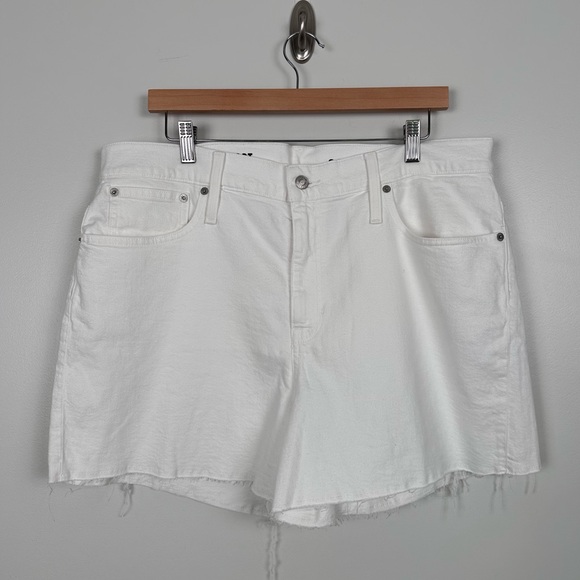 J. Crew High Rise Denim Short White 4” Size 33 BF382 NEW - Picture 5 of 10